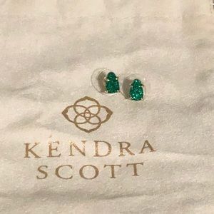Kendra Scott Harriett Studs Emerald Druzy